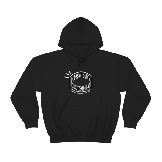 Where it all happened is The Hague - White on black hoodie